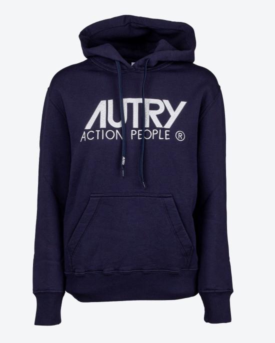 24FW 오트리 후드 티셔츠 HOIW409B BLU - AUTRY