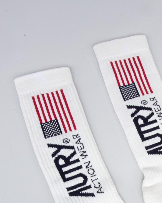  오트리 양말 SOIUAS41 ROSSO Bianco - AUTRY