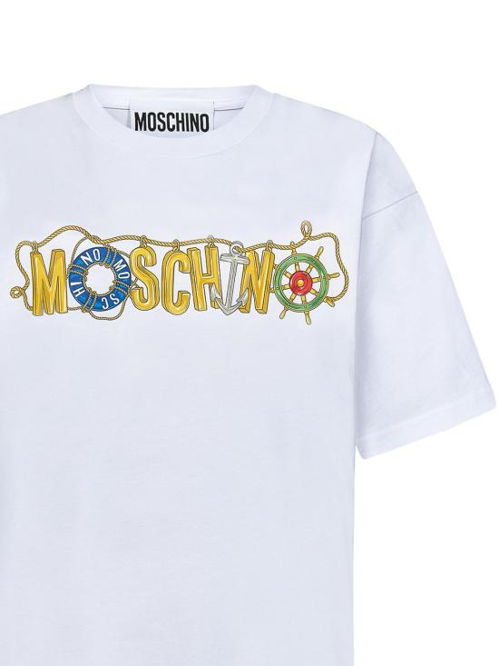  모스키노 반팔 티셔츠 070904411001 White - MOSCHINO