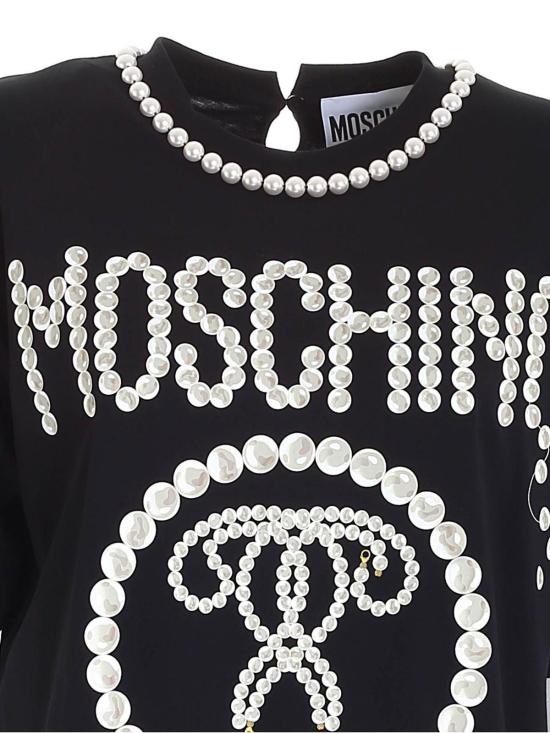  모스키노 반팔 티셔츠 071054402555 Black - MOSCHINO