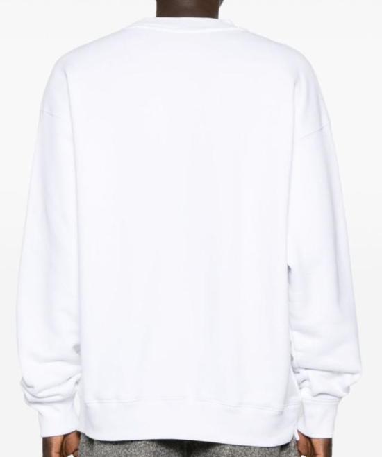  오프화이트 긴팔 티셔츠 OMBA054C99FLE006 0110 WHITE BLACK - OFF WHITE