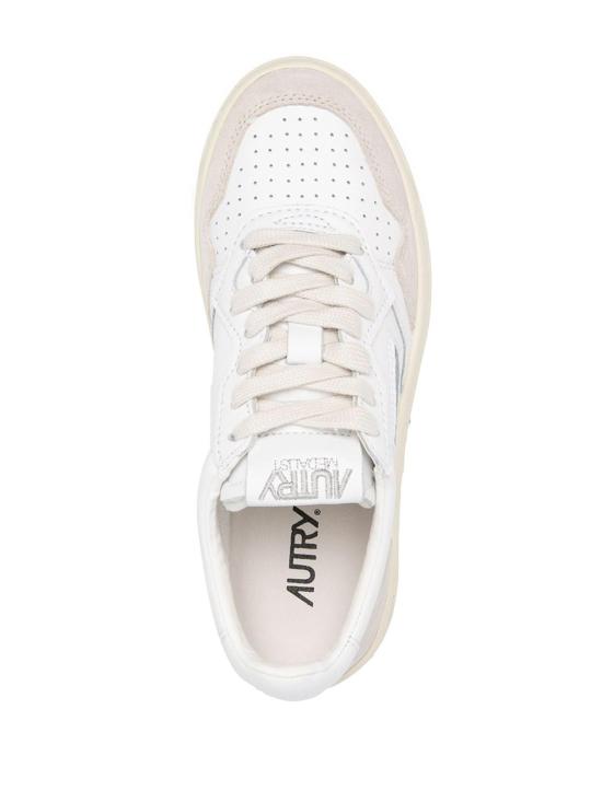 26FW 오트리 핑크 스웨이드 메달리스트 AULWLS 33 LEAT SUEDE WHITE - AUTRY