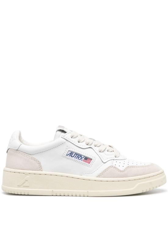 26FW 오트리 핑크 스웨이드 메달리스트 AULWLS 33 LEAT SUEDE WHITE