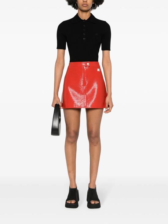 25FW 쿠레쥬 반팔 티셔츠 VESMPO029FI0001 9999 BLACK - COURREGES