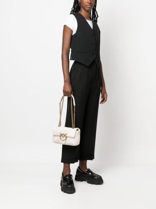26SS 핑코 숄더백 100039A0F2 Z14Q BIANCO SETA ANTIQUE GOLD - PINKO
