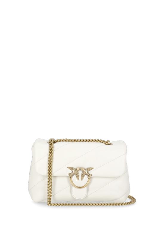 26FW 핑코 숄더백 100039A0F2 Z14Q BIANCO SETA ANTIQUE GOLD