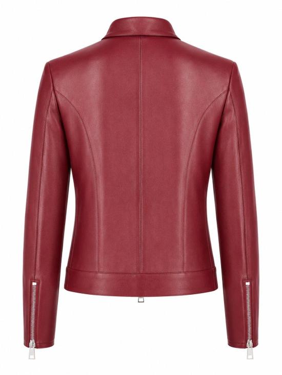 26FW 라 로즈 가죽 자켓 1544GIUBBINONAPPA BORDEAUX WHITE - LA ROSE
