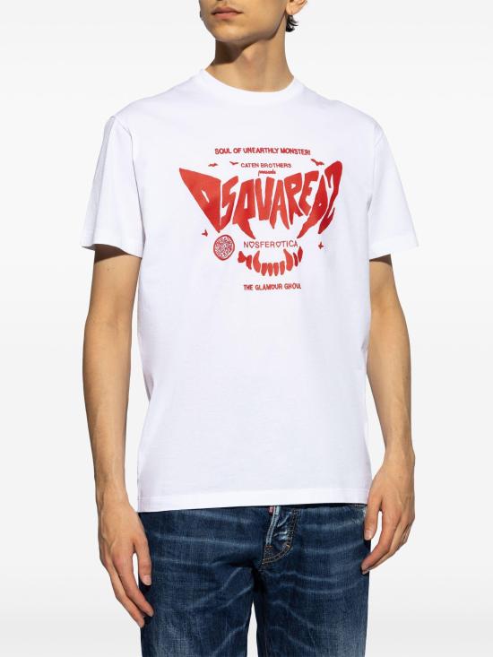 24FW 디스퀘어드2 반팔 티셔츠 S74GD1329S23009 100 WHITE - DSQUARED2