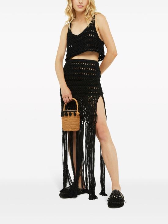  알라누이 숄더백 LWMY002R24MAT002 6110 NATURAL BLACK - ALANUI