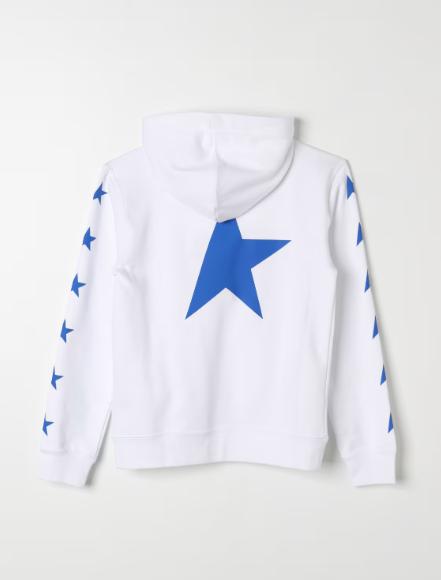  [키즈] 골든구스 트레이닝 상의 GYP01270P000904 11796 WHITE BLUE ROYAL - GOLDEN GOOSE
