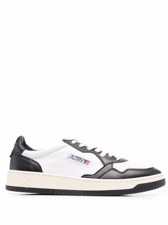 26FW 오트리 메달리스트 로우 스니커즈 AULMWB 01 LEAT WHT BLK