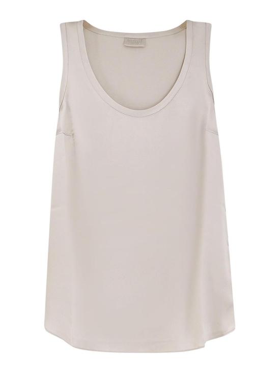 26FW 브루넬로 쿠치넬리 실크 탱크 탑 M0C59E0600C8561 Beige