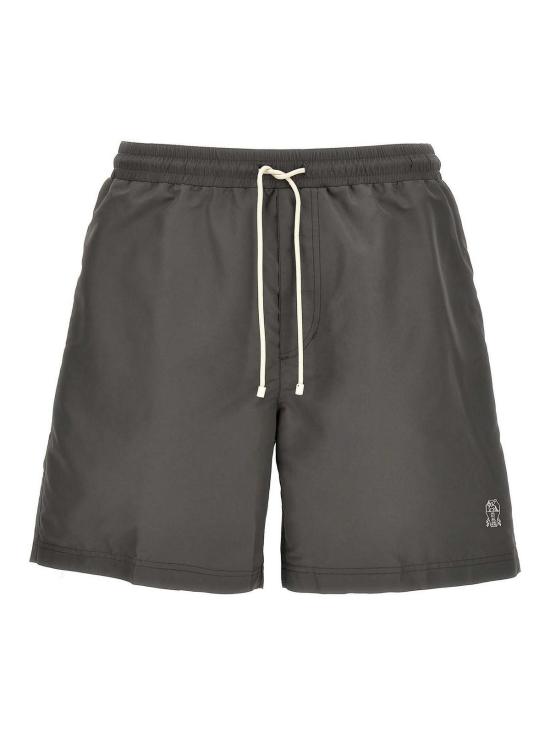 브루넬로 쿠치넬리 로고 스윔 팬츠 MW817043CYN15 Grey
