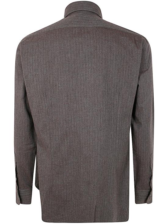  발바 긴팔 셔츠 K1U13P0144028U 0005 BROWN - BARBA