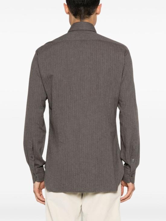  발바 긴팔 셔츠 K1U13P0144028U 0005 BROWN - BARBA