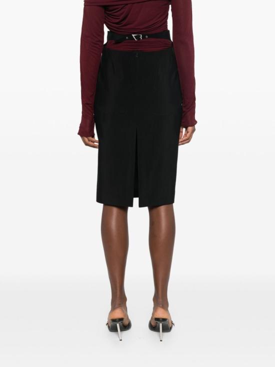  뮈글러 미디 스커트 24F1JU0542182 1999 BLACK - MUGLER