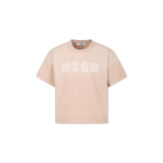 24FW [키즈] 엠에스지엠 티셔츠 F4MSJGTH189 015 BEIGE