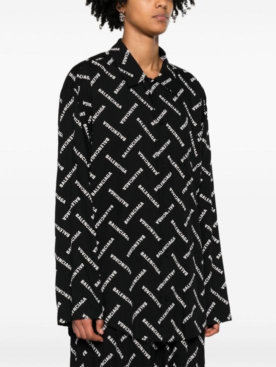 24FW 발렌시아가 셔츠 681631 TPLA51070 Black - BALENCIAGA