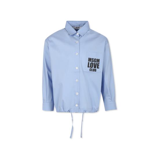 24FW [키즈] 엠에스지엠 셔츠 F4MSJGSI130 050 LIGHT BLUE