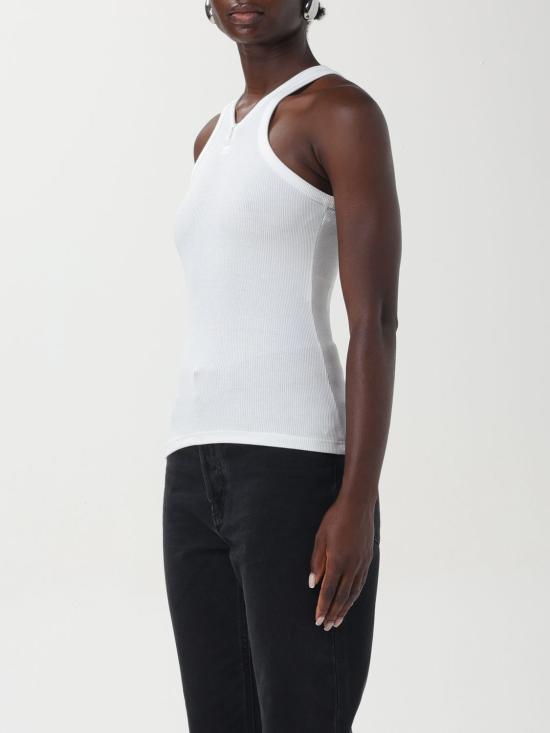 25FW 쿠레쥬 민소매 티셔츠 324JDE079JS0121 0001 White - COURREGES