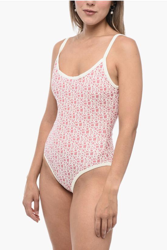  몽클레어 원피스 수영복 8N0000589A0Y519 Bianco Rosa