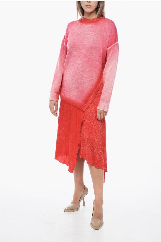  디젤 미디 원피스 A11160 0BIAF 3CX Rosa Rosso