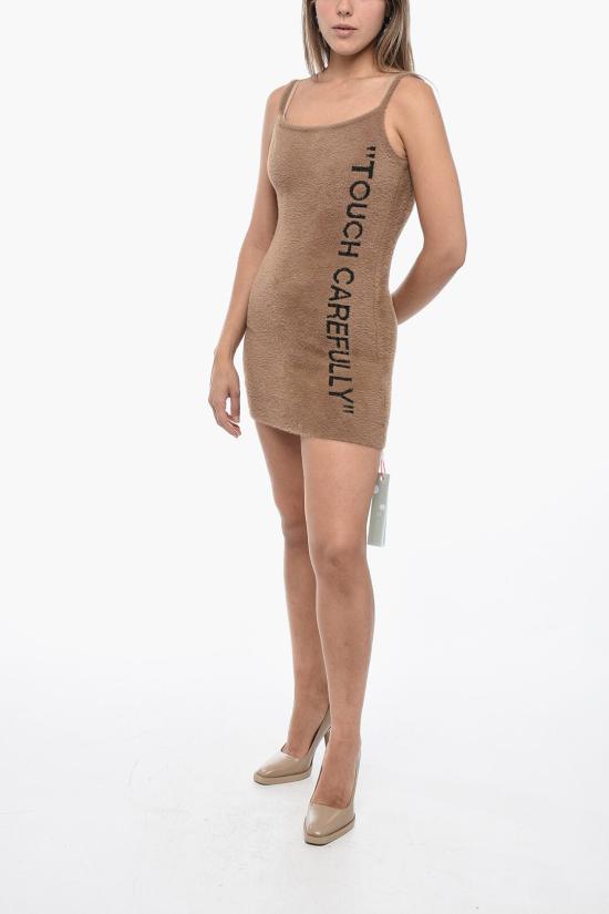  오프화이트 숏 원피스 OWHI067F22KNI0016210 Brown
