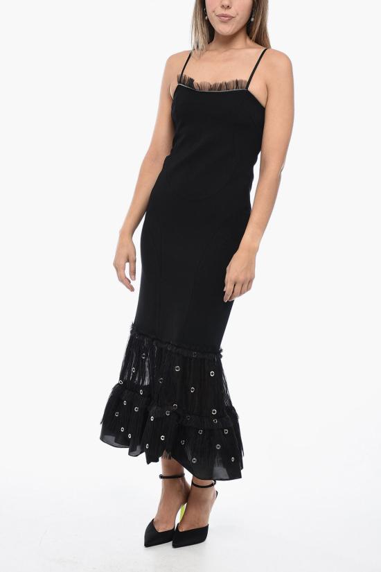  오프화이트 롱 원피스 OWDJ004F23FAB0011000 Black