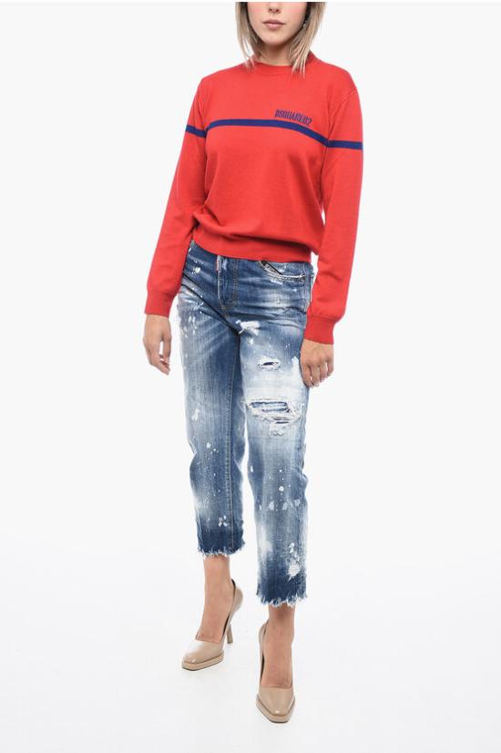  디스퀘어드2 스웨터 S72HA1113 S17435 966 Red - DSQUARED2