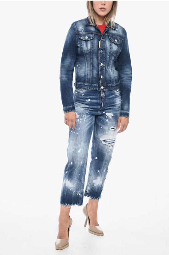  디스퀘어드2 데님 자켓 S80AM0025 S30342 470 Blue - DSQUARED2