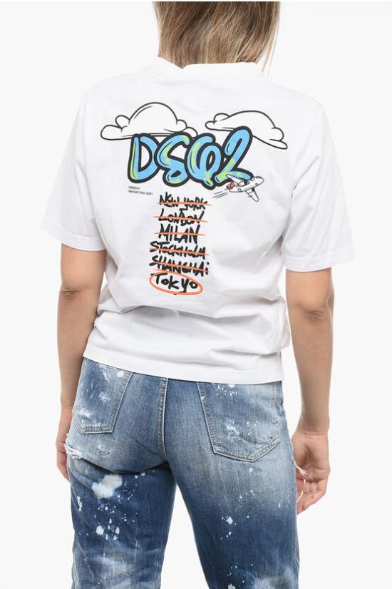  디스퀘어드2 반팔 티셔츠 S72GD0411 S22427 100 White - DSQUARED2