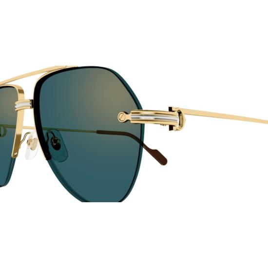  까르띠에 선글라스 CT0427S 006 GOLD GOLD GREEN