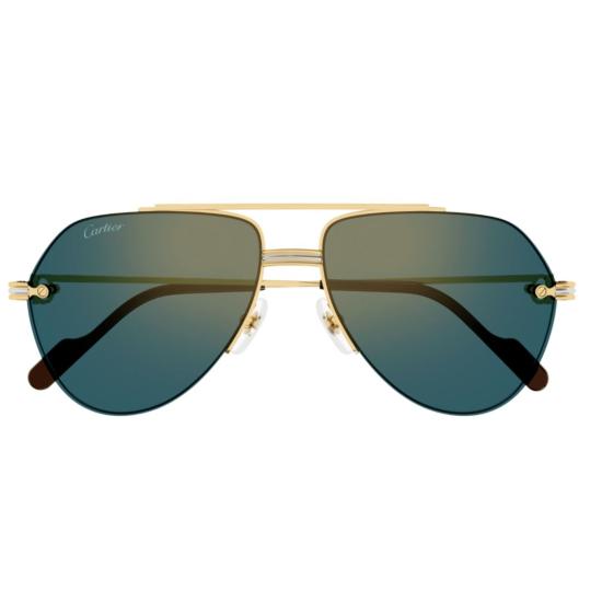  까르띠에 선글라스 CT0427S 006 GOLD GOLD GREEN - CARTIER