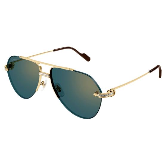  까르띠에 선글라스 CT0427S 006 GOLD GOLD GREEN - CARTIER