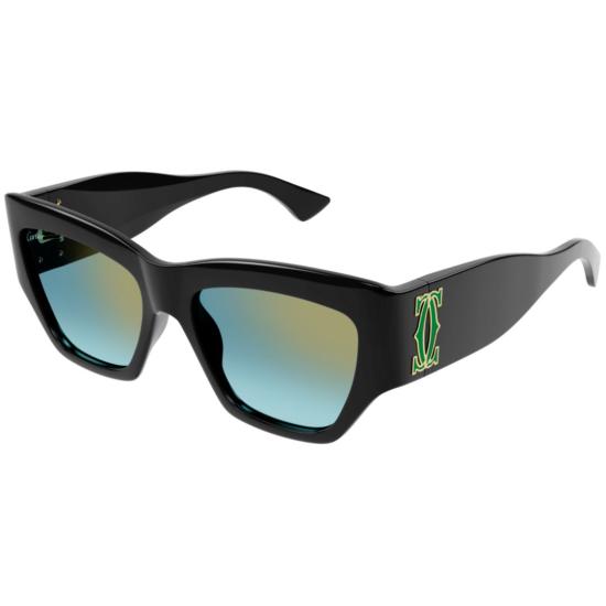  까르띠에 선글라스 CT0435S 003 BLACK BLACK GREEN - CARTIER