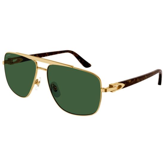  까르띠에 선글라스 CT0365S 005 GOLD HAVANA GREEN - CARTIER