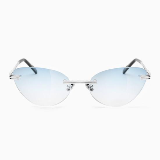  버스트 아웃 선글라스 KAYT GATTA ARGENTO AZZURRO ARGENTO