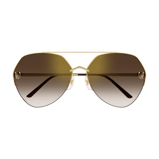 까르띠에 선글라스 CT0355S 002 GOLD GOLD BROWN
