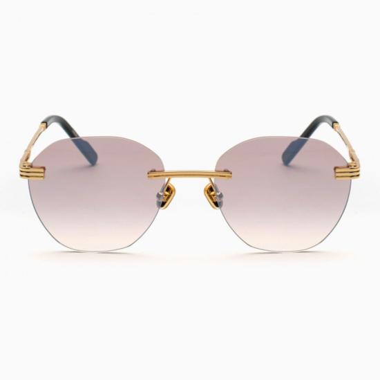  버스트 아웃 선글라스 TRAVIS ESAGONALE ORO MARRONE ORO