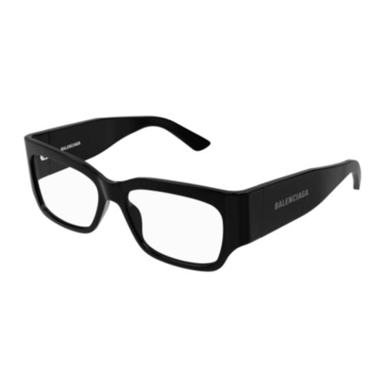  발렌시아가 선글라스 BB0332O 001 BLACK BLACK TRANSPARE - BALENCIAGA