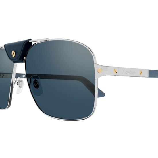  까르띠에 선글라스 CT0389S 004 SILVER BLUE BLUE - CARTIER