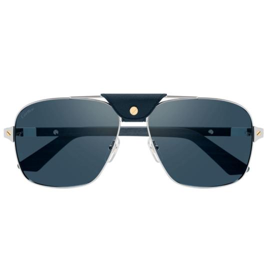  까르띠에 선글라스 CT0389S 004 SILVER BLUE BLUE - CARTIER