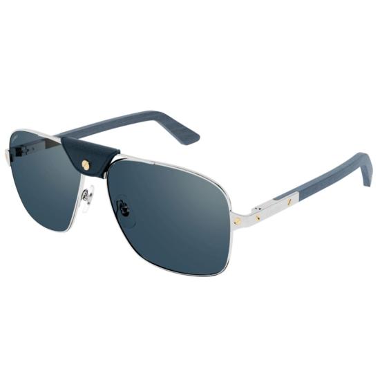  까르띠에 선글라스 CT0389S 004 SILVER BLUE BLUE