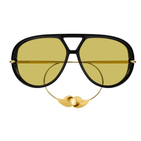  보테가베네타 선글라스 BV1273S 003 BLACK GOLD YELLOW