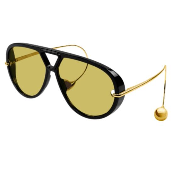  보테가베네타 선글라스 BV1273S 003 BLACK GOLD YELLOW - BOTTEGA VENETA