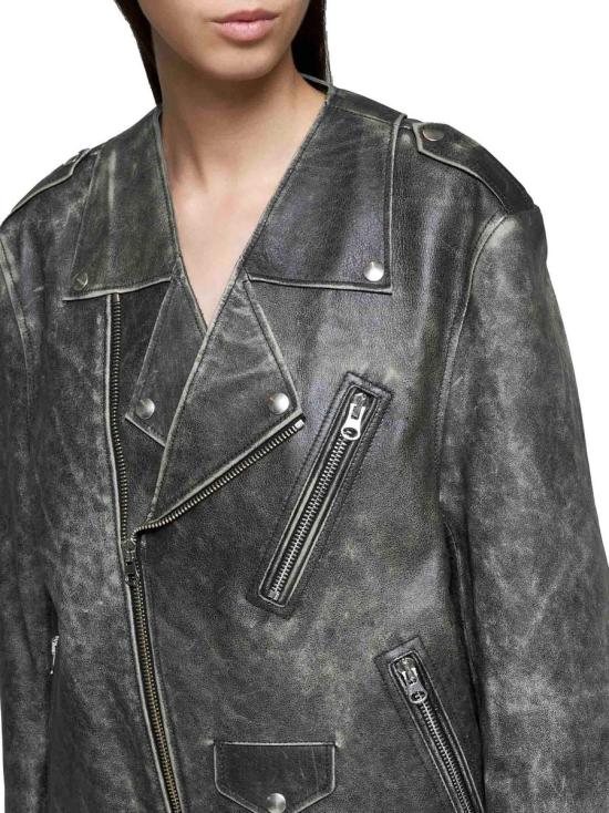 24FW MM6 메종마르지엘라 가죽 자켓 S52AM0305M07001143 BROWN - MM6 MAISON MARGIELA