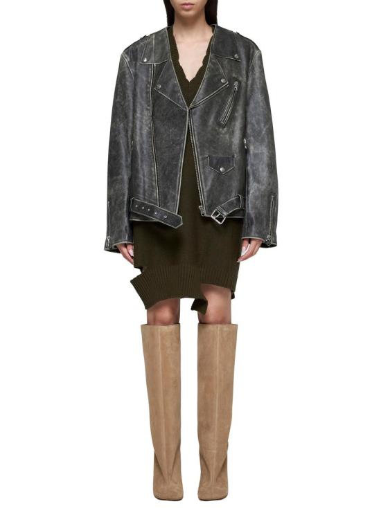 24FW MM6 메종마르지엘라 가죽 자켓 S52AM0305M07001143 BROWN - MM6 MAISON MARGIELA