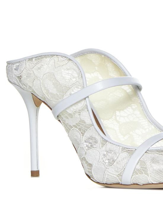  말론 슐저 샌들 MAUREEN8552LACEMESHNAPPAWHITE White - MALONE SOULIERS