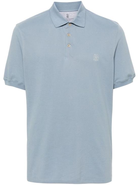  브루넬로 쿠치넬리 폴로 티셔츠 ME8548770CUB77 BLUE - BRUNELLO CUCINELLI