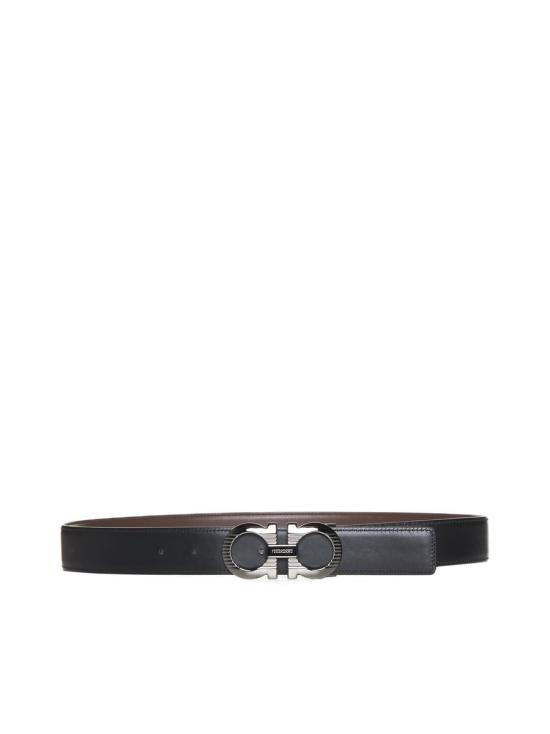  살바토레 페라가모 가죽 벨트 670308DOUBLEADJUS770928 COCOA BROWN NERO - SALVATORE FERRAGAMO